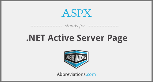 What is the abbreviation for .net active server page?